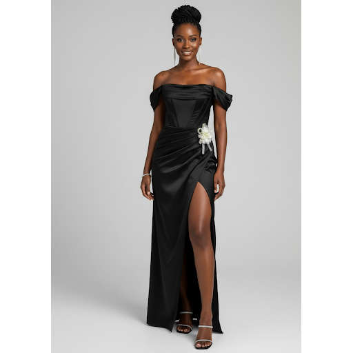 Corset Satin Gown Maxi Dress