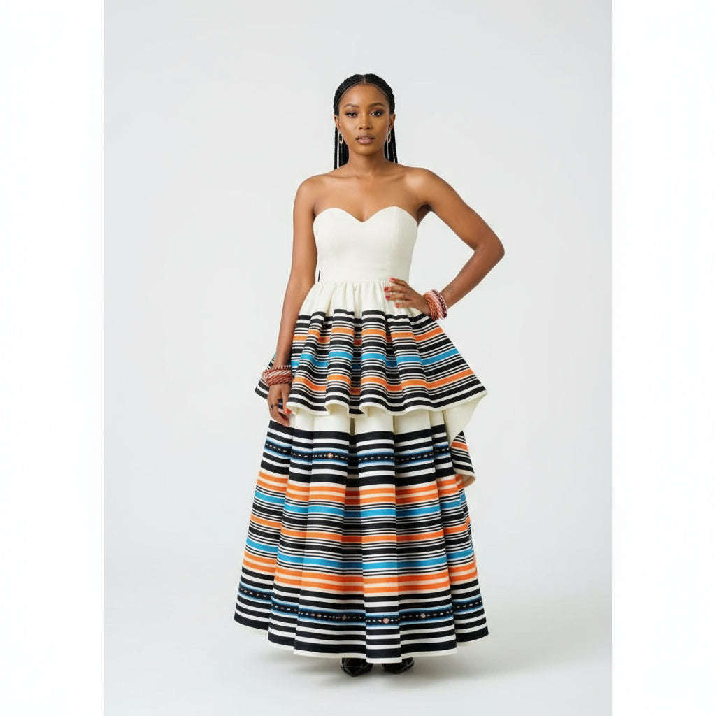 Sleeveless Boob-Tube Ankara Dress