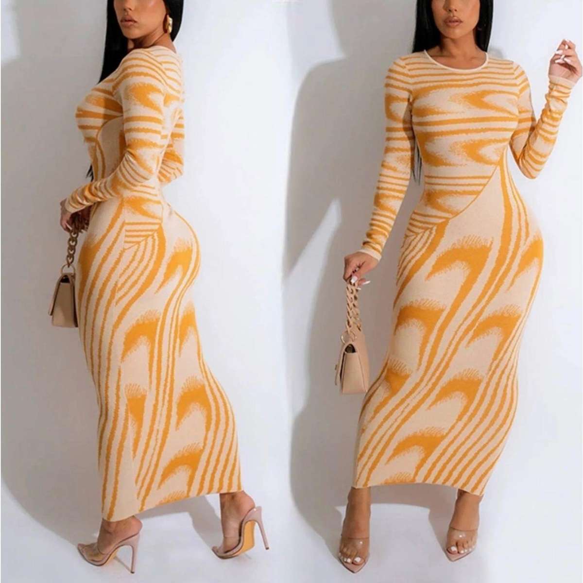 Sleeveless Zebra Print Bodycon Dress