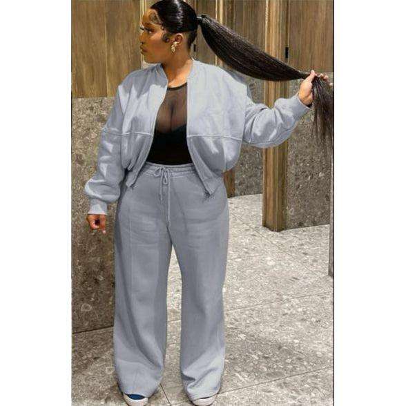 Tracksuit Full Zip Jacket & Jogging Pants Casual Sports Suit