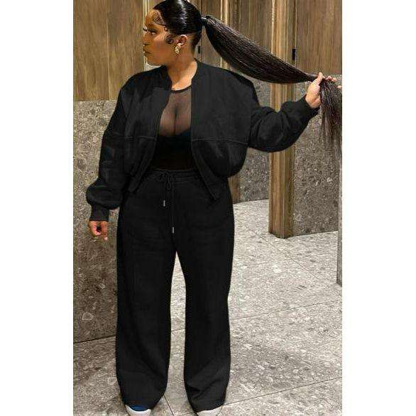 Tracksuit Full Zip Jacket & Jogging Pants Casual Sports Suit