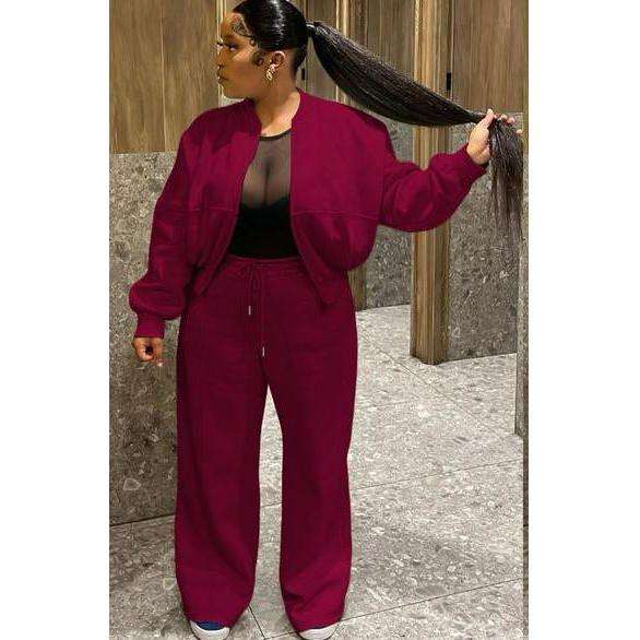 Tracksuit Full Zip Jacket & Jogging Pants Casual Sports Suit