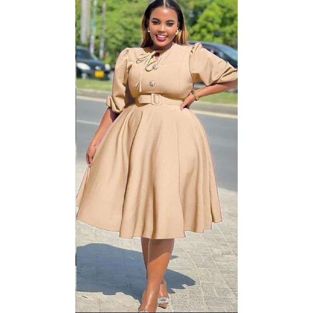 Plus Size 3 Quoter Sleeve Midi Dress
