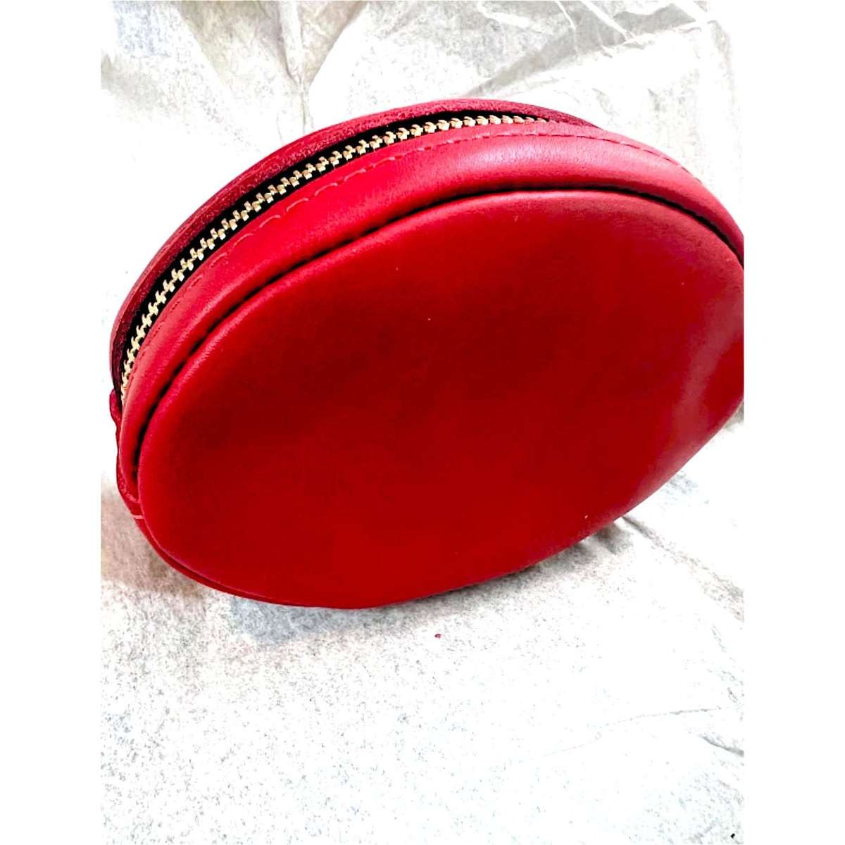 Real Leather Compact Trifold Purse Wallet.