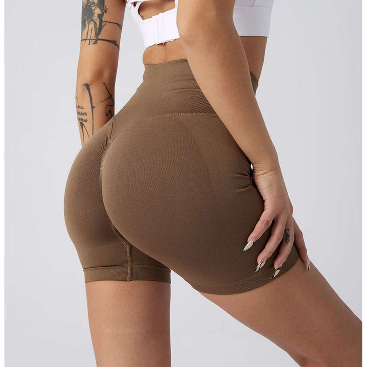 Sport Studio Wide Waistband Legging Shorts.