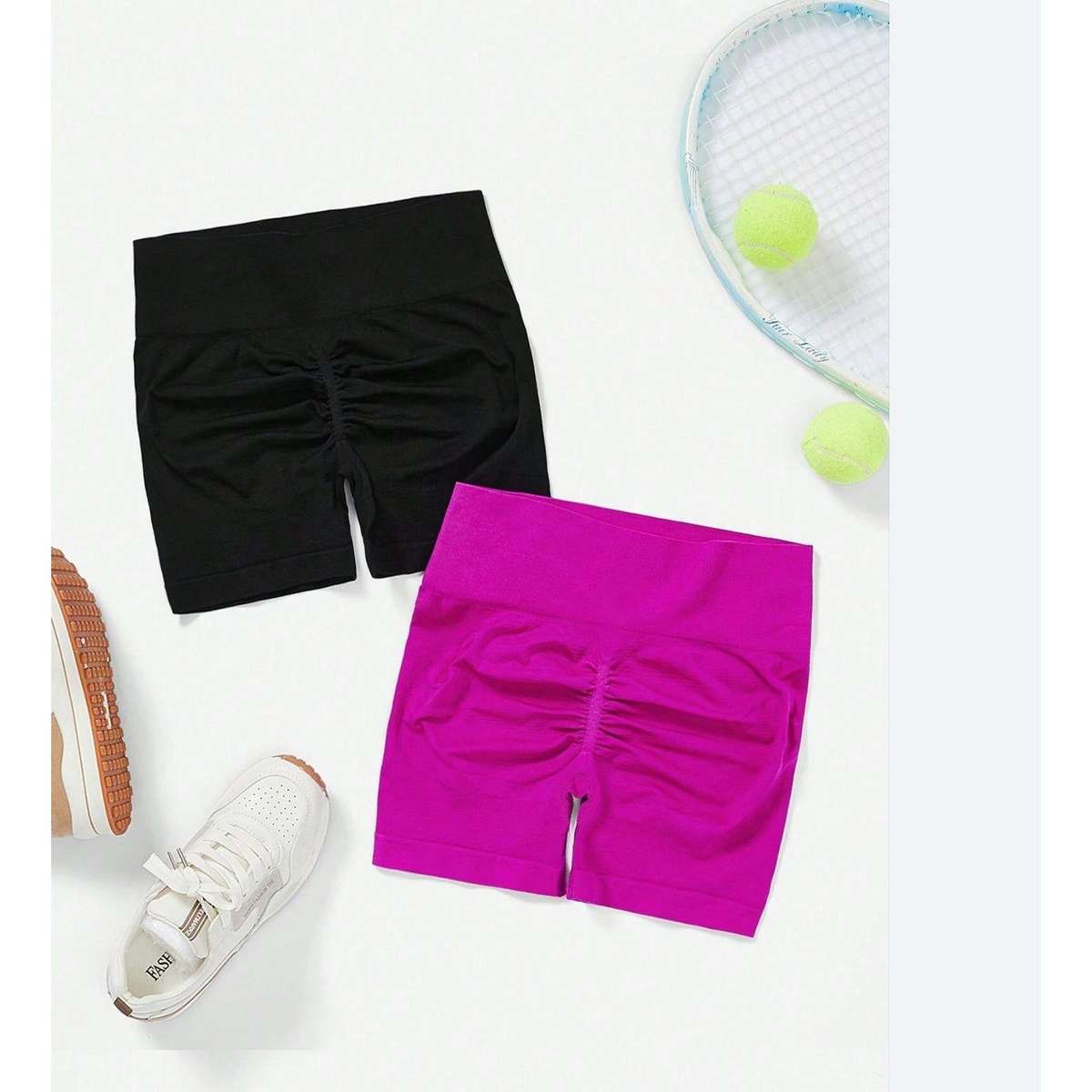 Sport Studio Wide Waistband Legging Shorts.