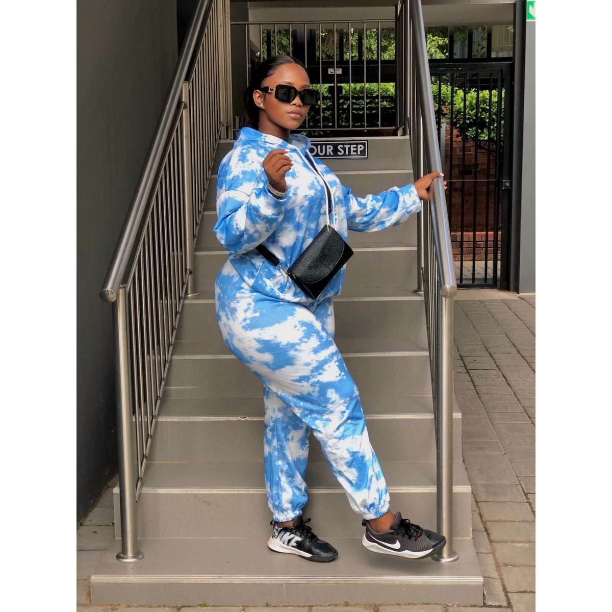 Tie Dye Multi Color Hooded Tracksuit