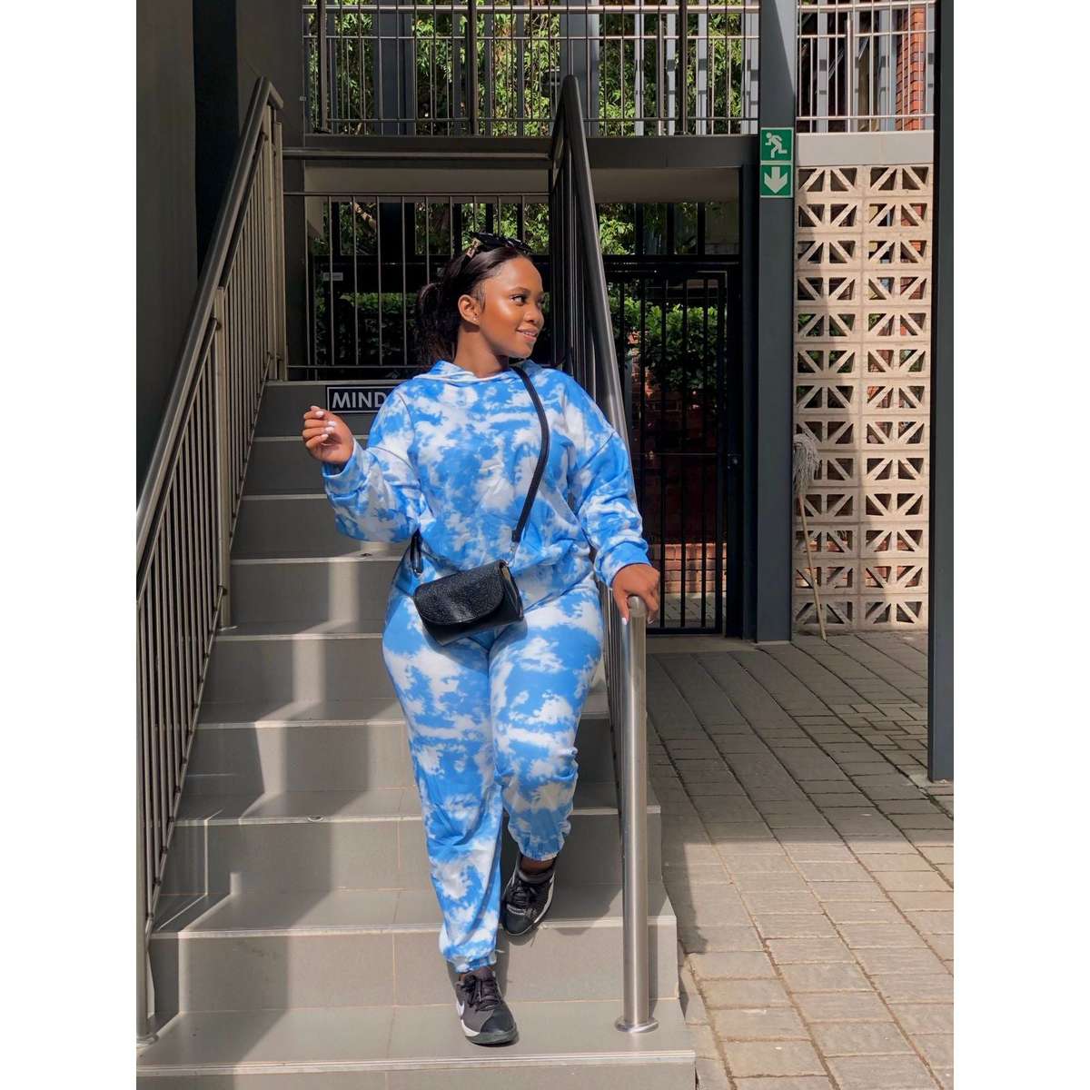 Tie Dye Multi Color Hooded Tracksuit