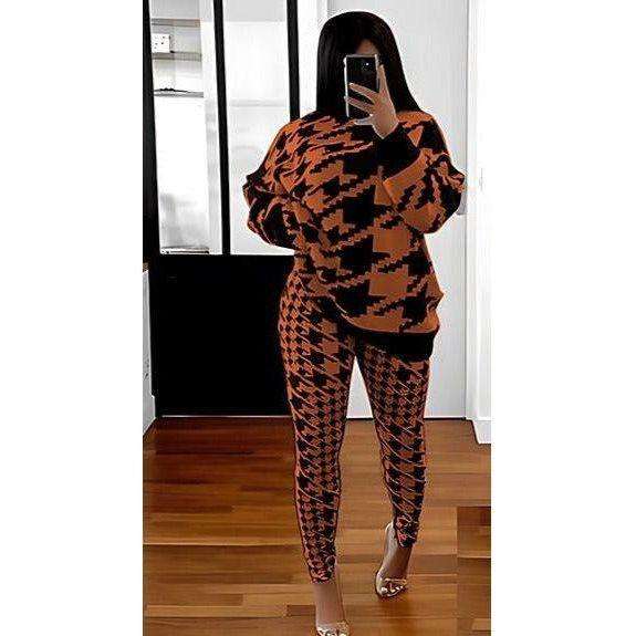 Vintage Houndstooth Printed Set