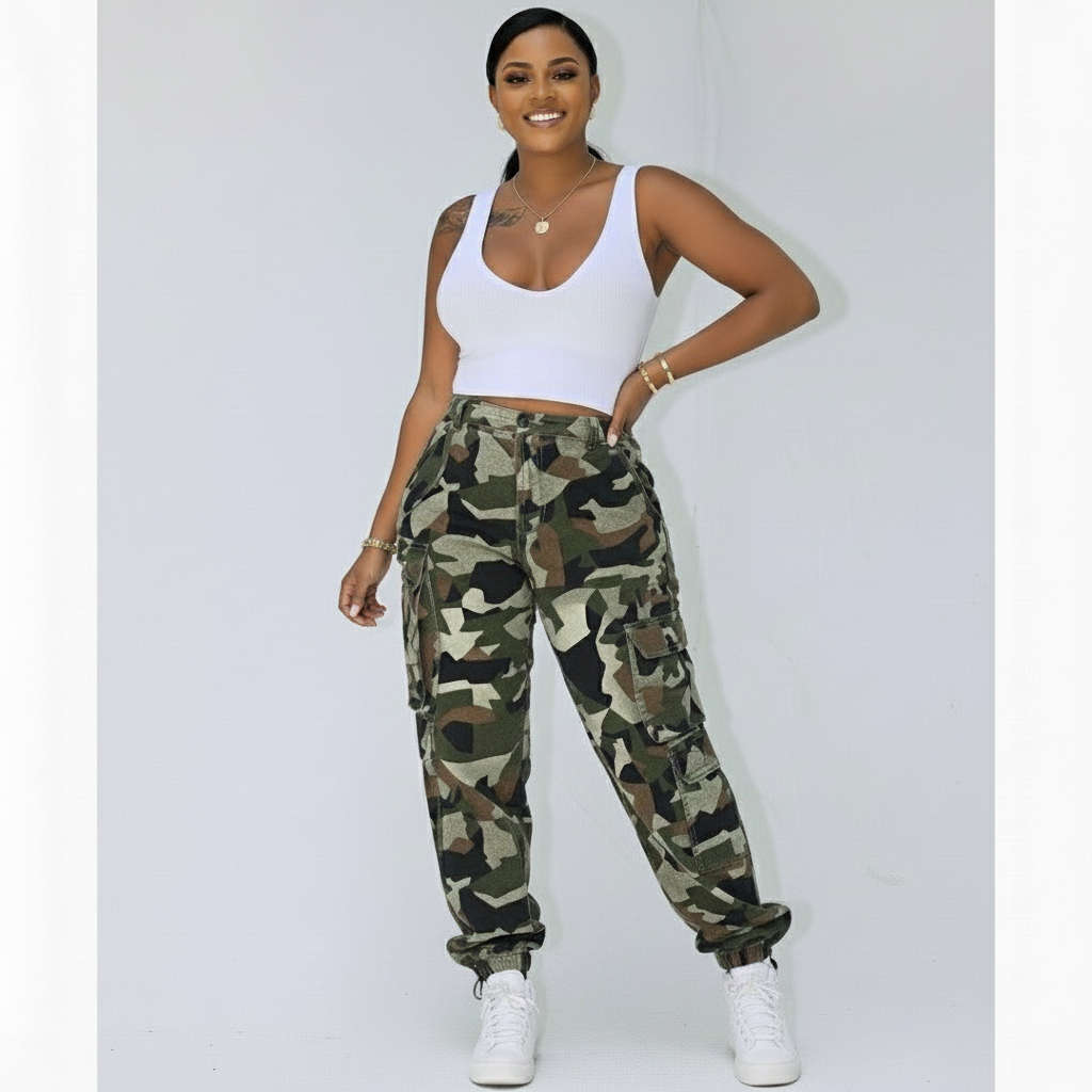 Camouflage Side Pockets Pant