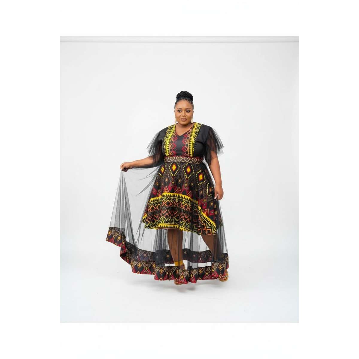 African Printed Traditional 2 pieces Set Dress