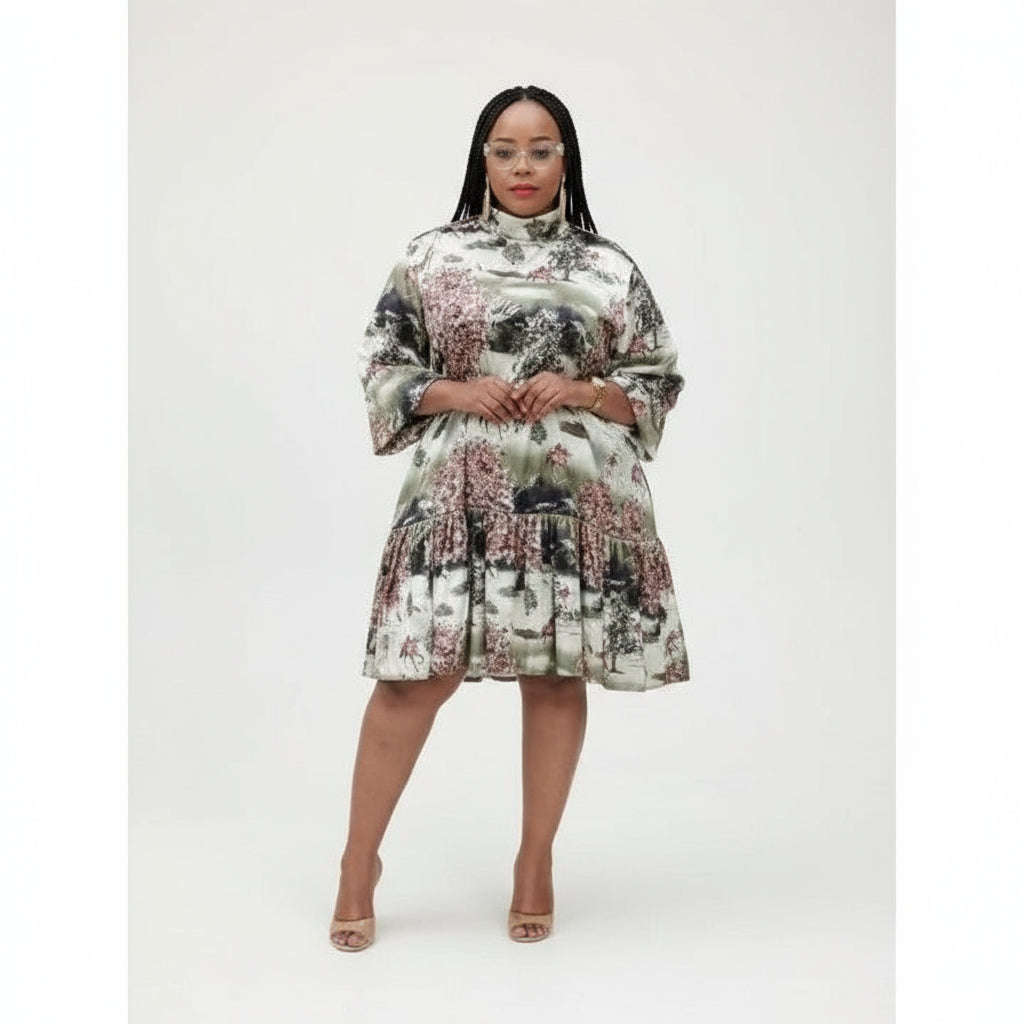 Vintage Floral Bubble Dress