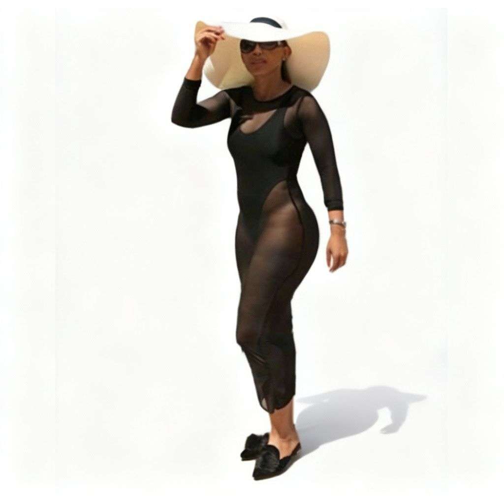 Swimming Suit See-through Cover Up