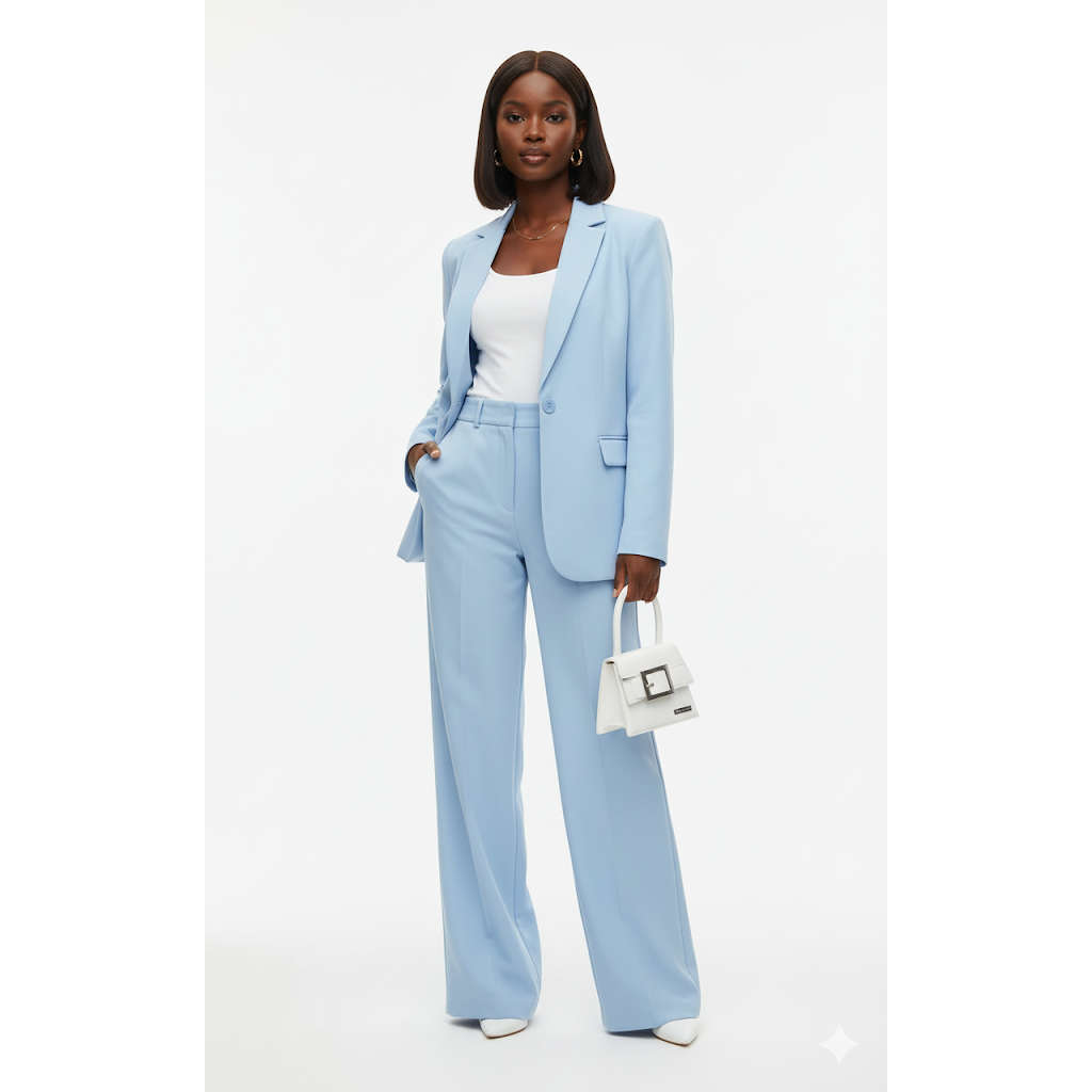 Single Button Blazer Jacket & Formal Pants Set