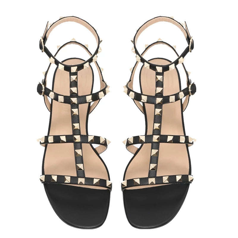 Buckle-strap Sandals - YELLOW / 5