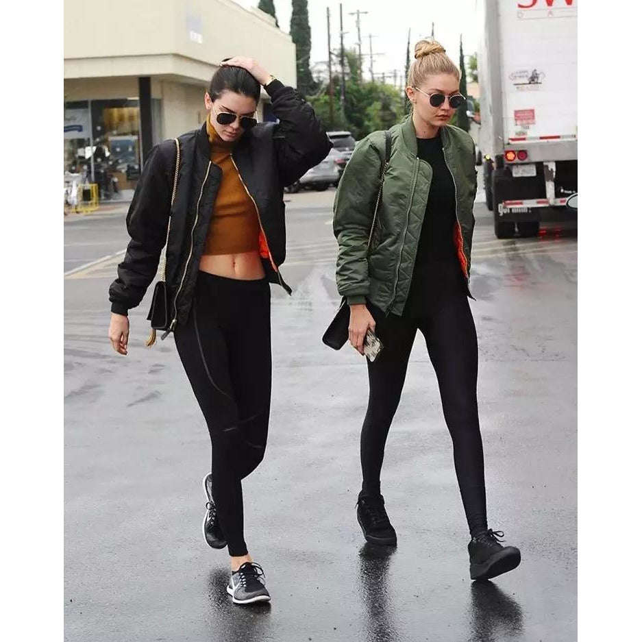 Bomber Jacket Long Sleeve Coat - MUSTARD / S