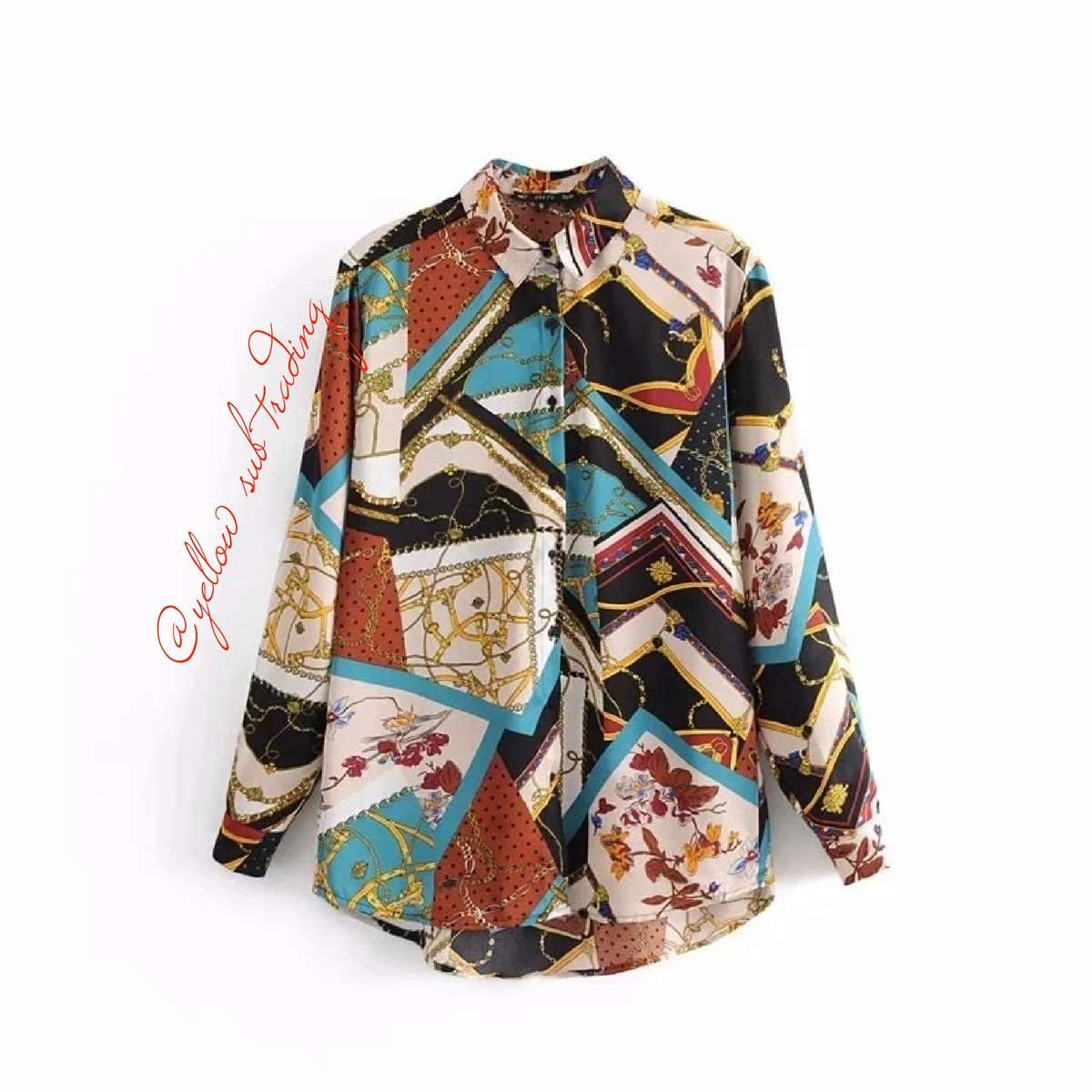 Colourful Print Blouse - 34