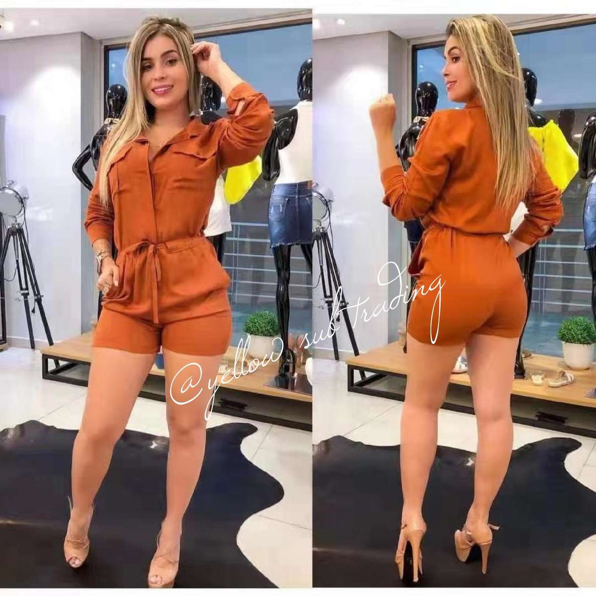 Short Jumpsuit - BLACK / M