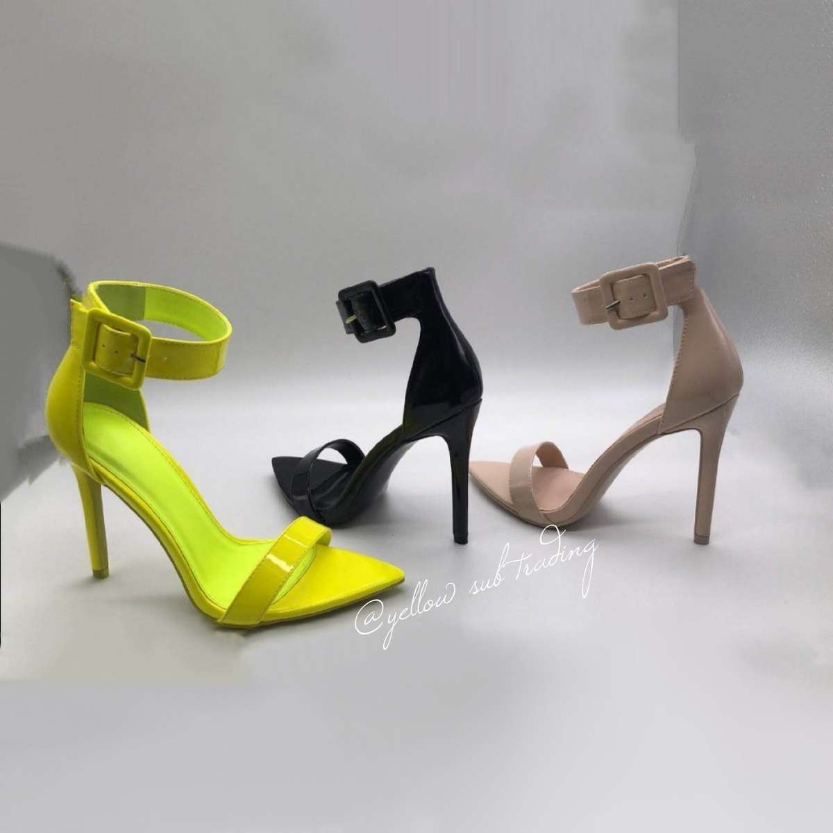 Open Toe Stiletto Pointed Heel Sandals - LIME / 3