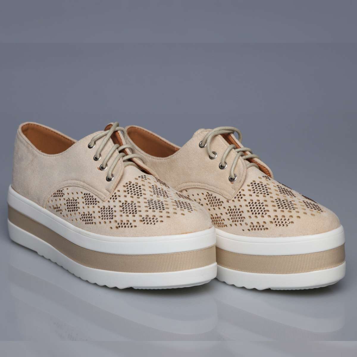 Hollow Platform Oxford Shoes - BAIGE / 5