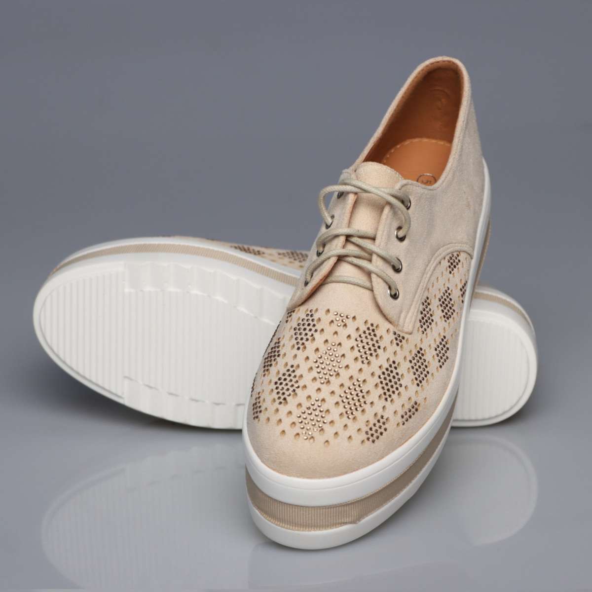 Hollow Platform Oxford Shoes - BAIGE / 5