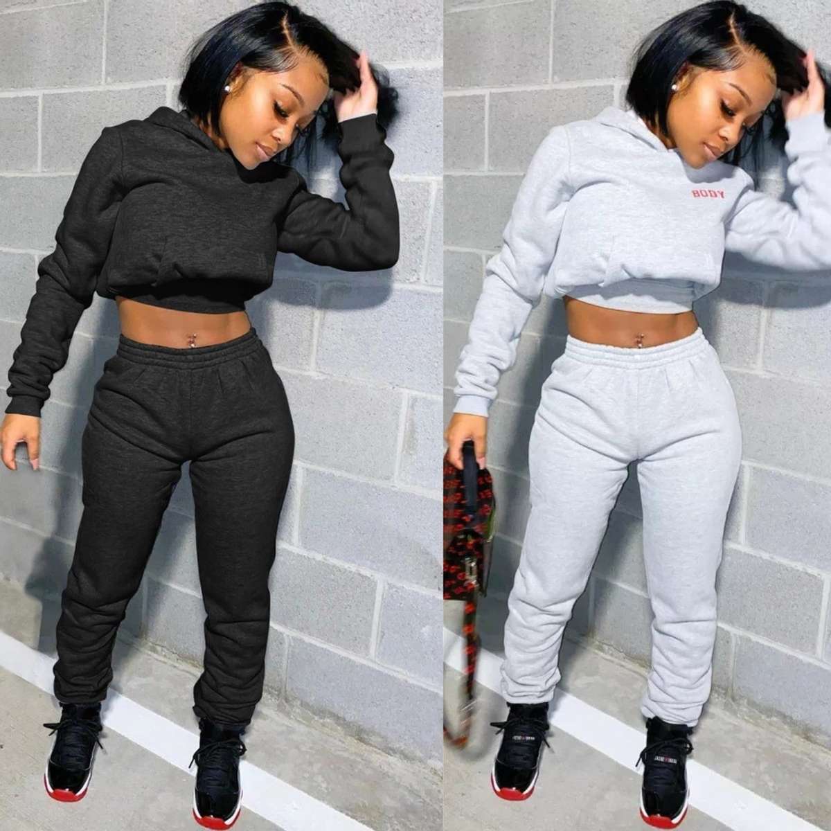 Winter Warm Hooded Set - WHITE / M