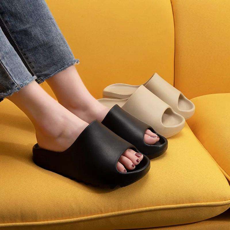 Couple Home Soft Slippers - BLACK / 2/3