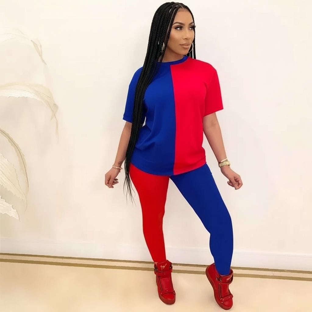 Patchwork Two Pieces Set