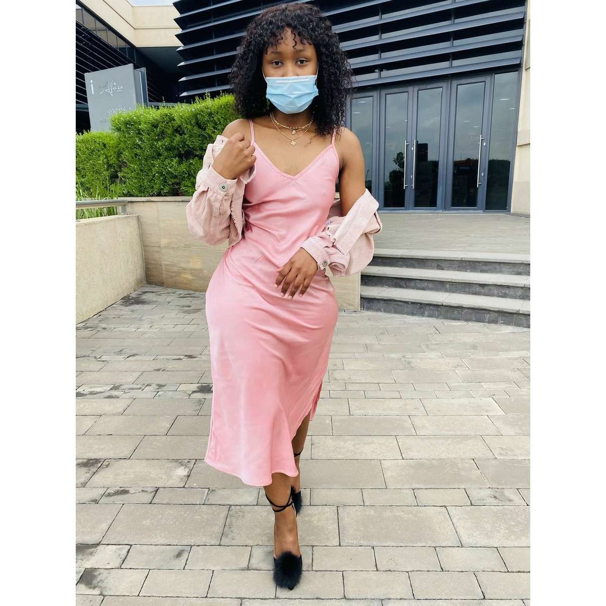 Bodycon Sleeveless Satin Dress - BLACK / M