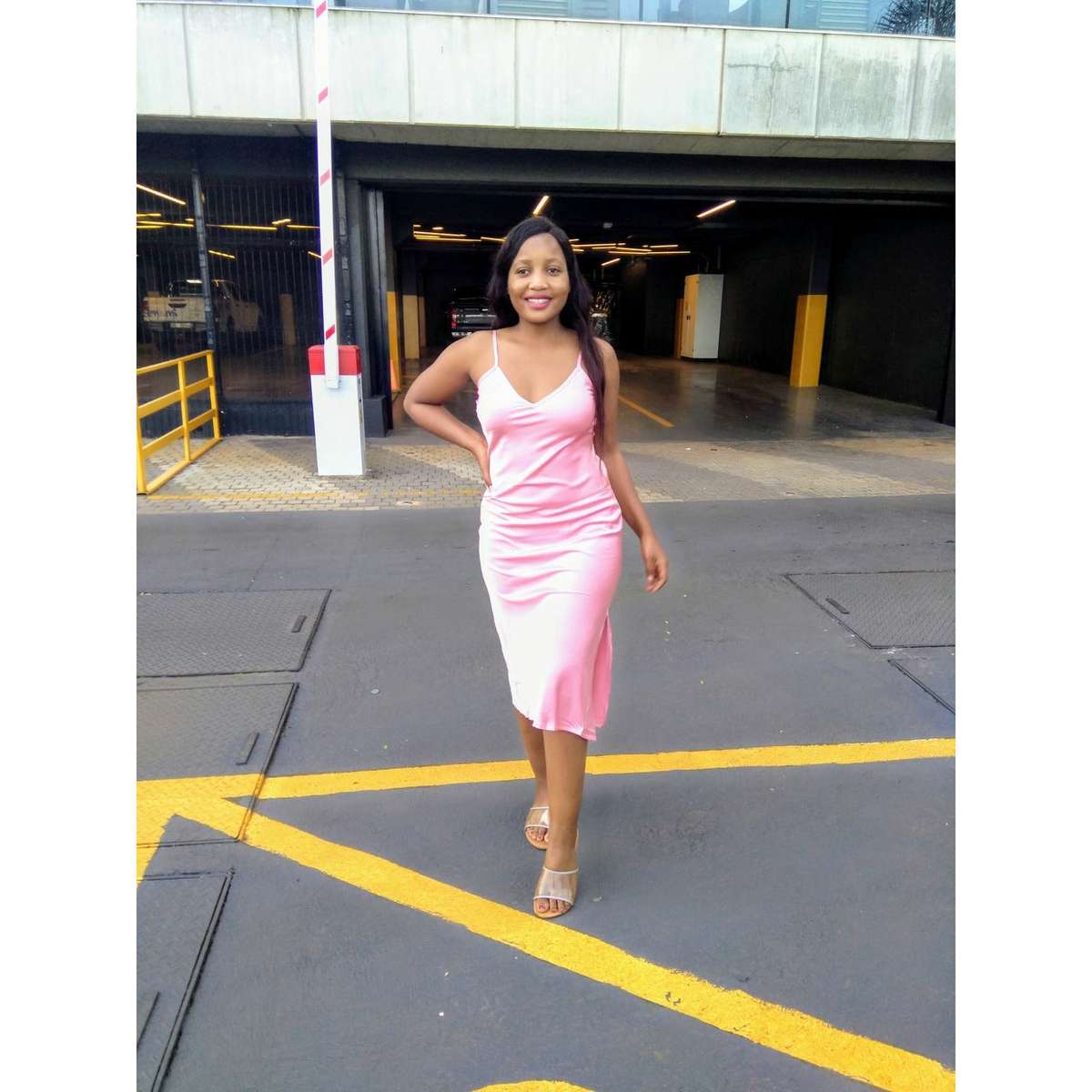 Bodycon Sleeveless Satin Dress - BLACK / M