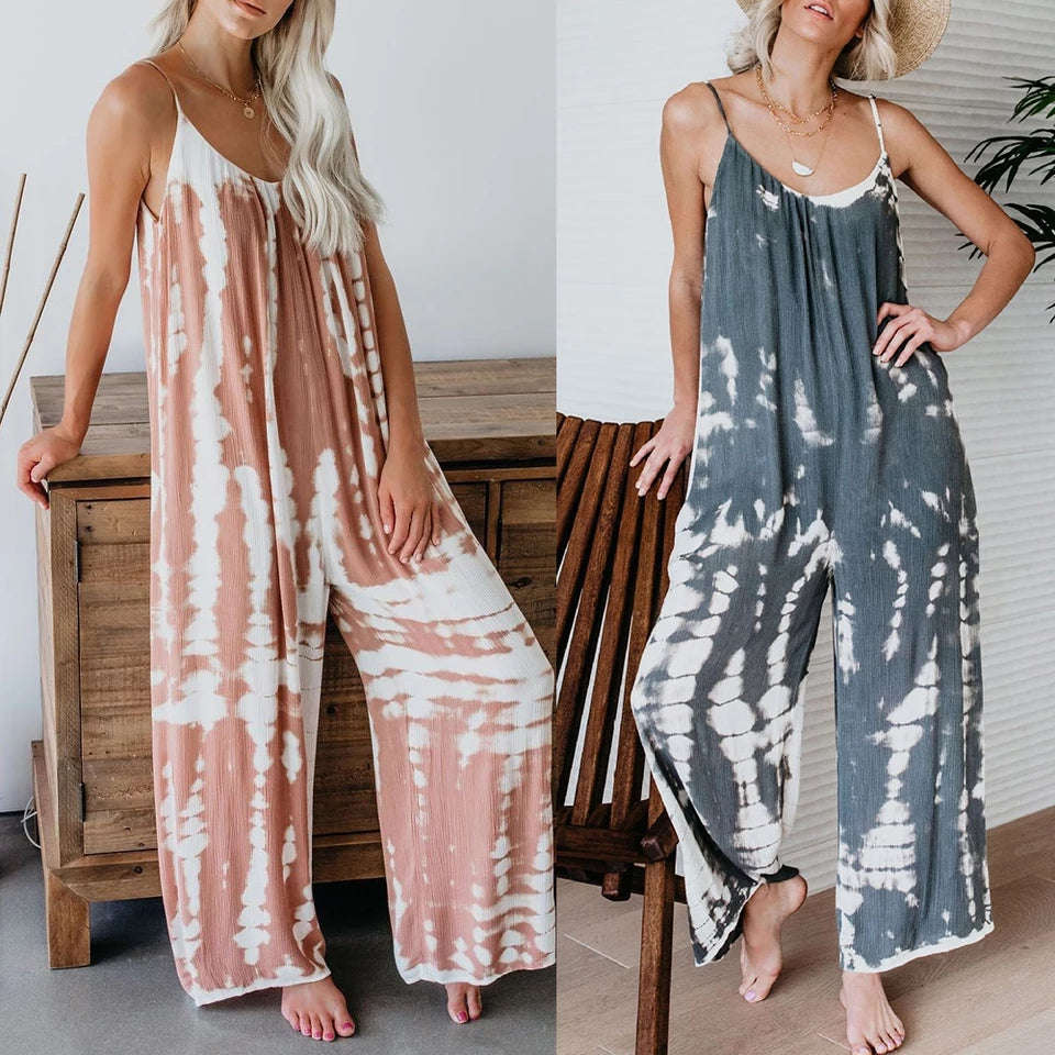 Tie Dye Loose Jumpsuit