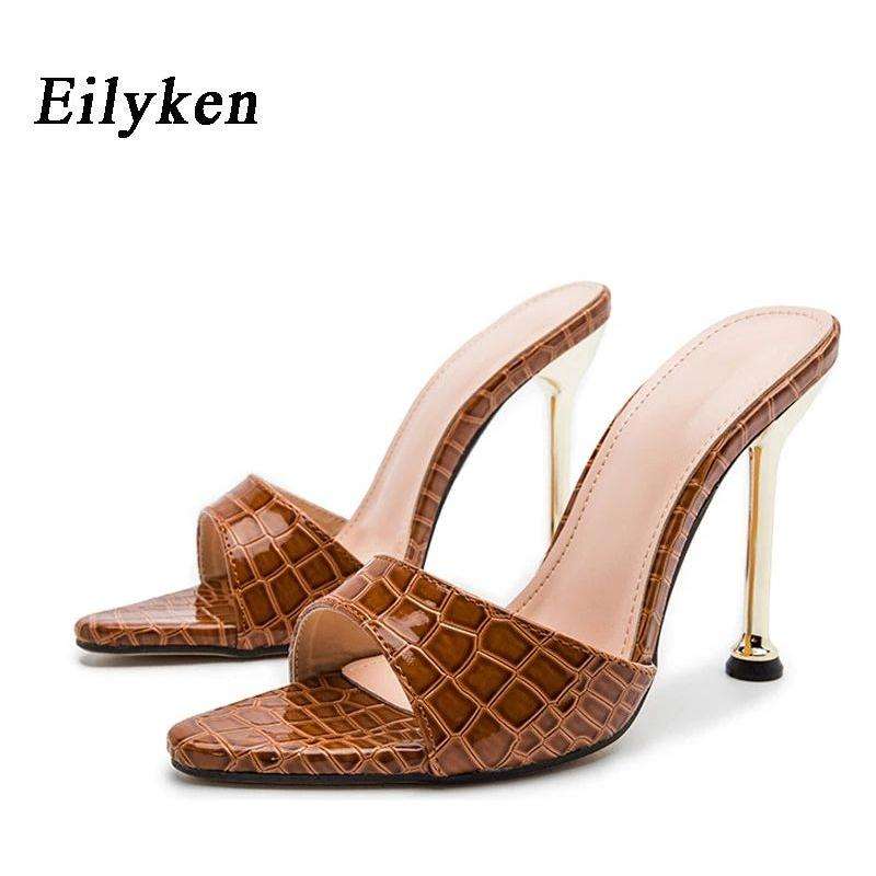 flip flops snick print Pointed toe shoes - PINK / 3