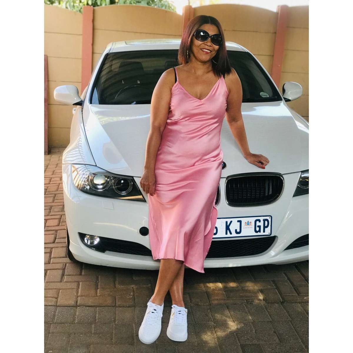 Bodycon Sleeveless Satin Dress - BLACK / M