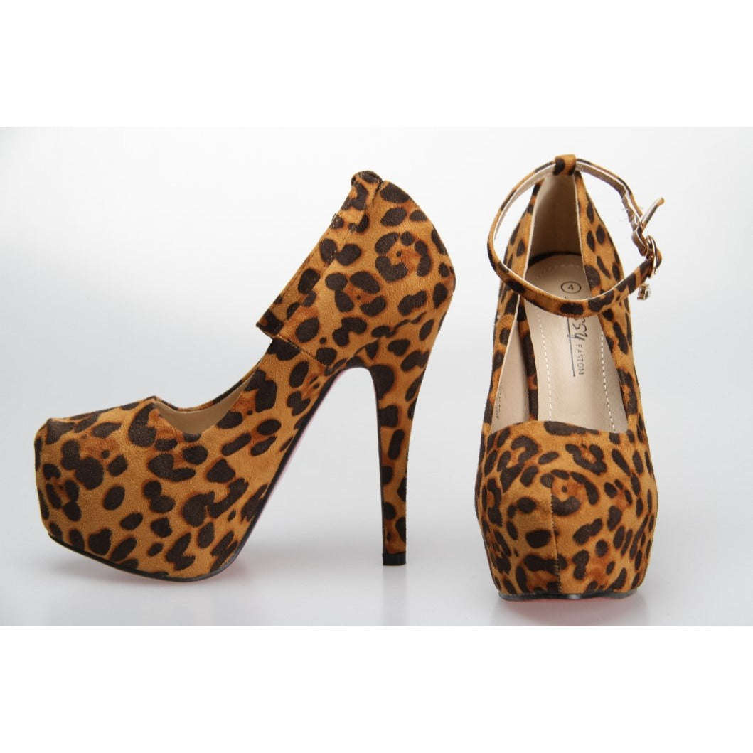 LEOPARD HIGH HEEL - WHITE / 6