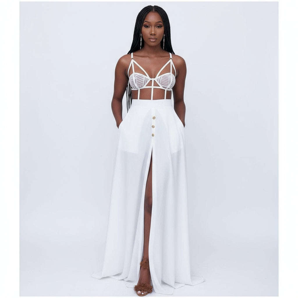 Summer Chic Dress - WHITE / XL