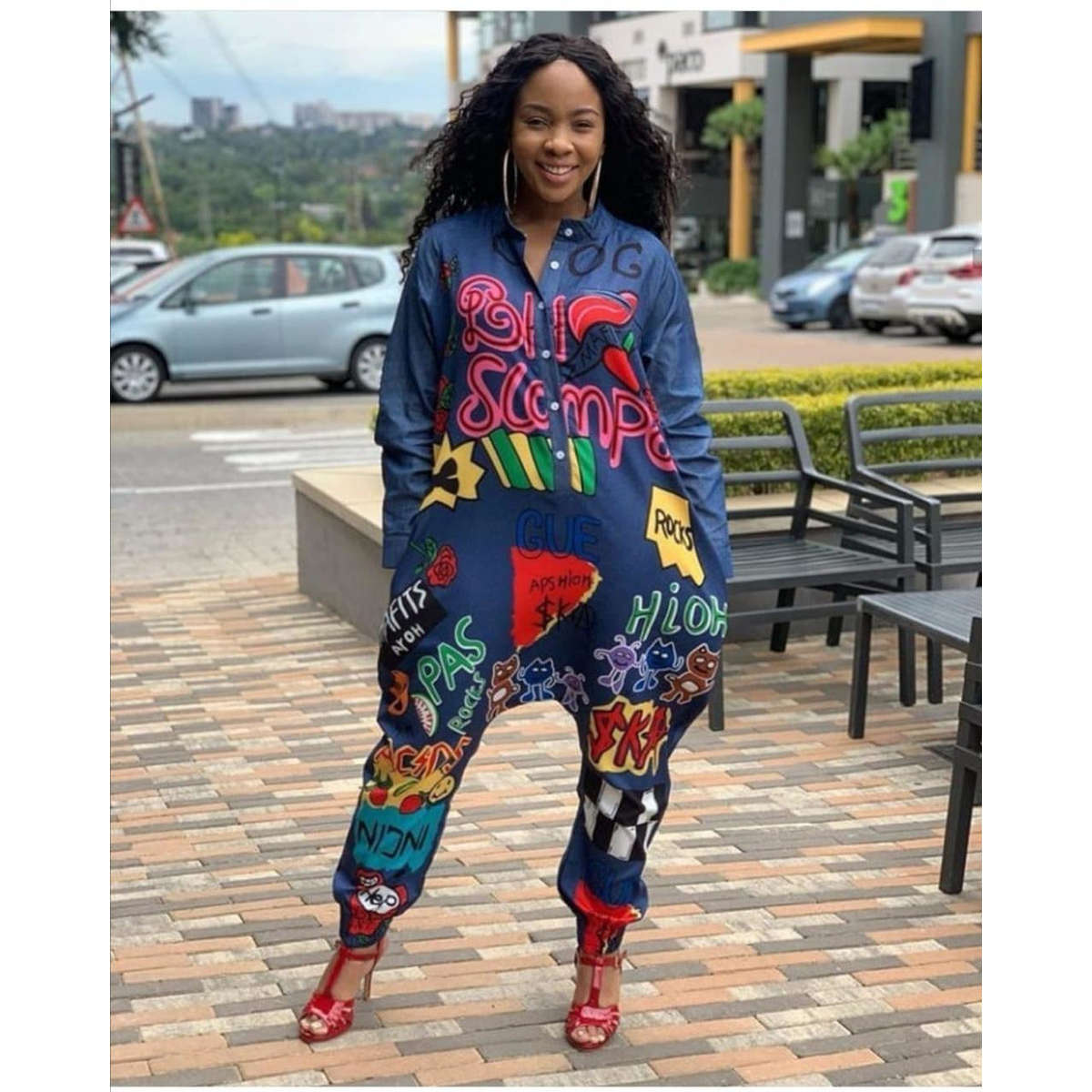 Oversized hip hop Playsuits