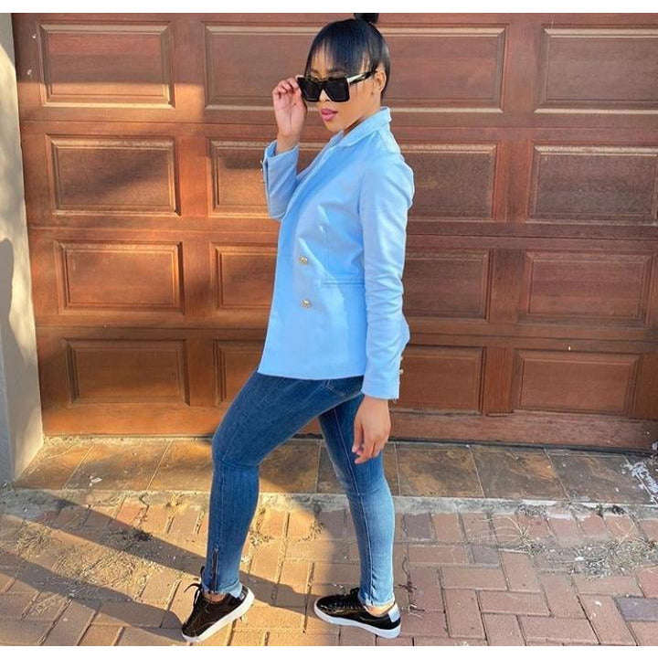 Double Breasted Blazer - GREEN / XXL