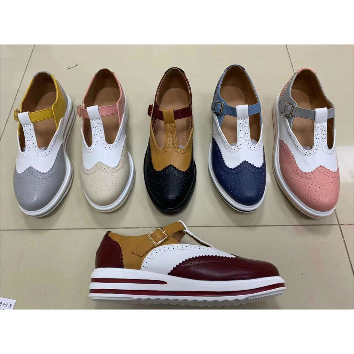 Oxford  stayl  shoes - PINK / 4