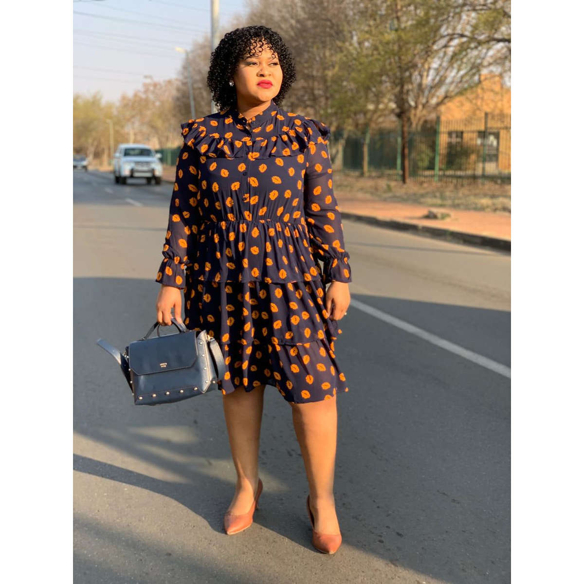 Print Vintage Dress - 36