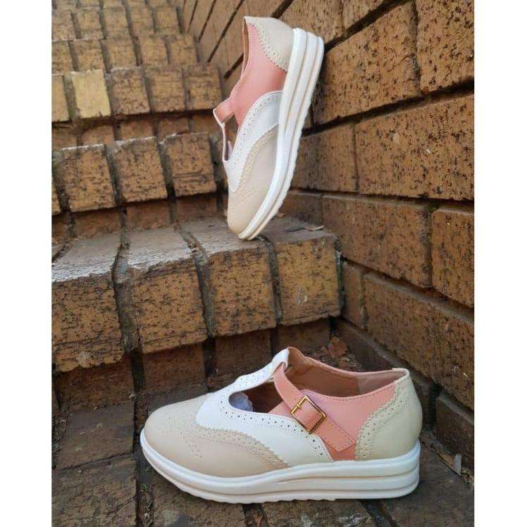 Oxford  stayl  shoes - PINK / 4