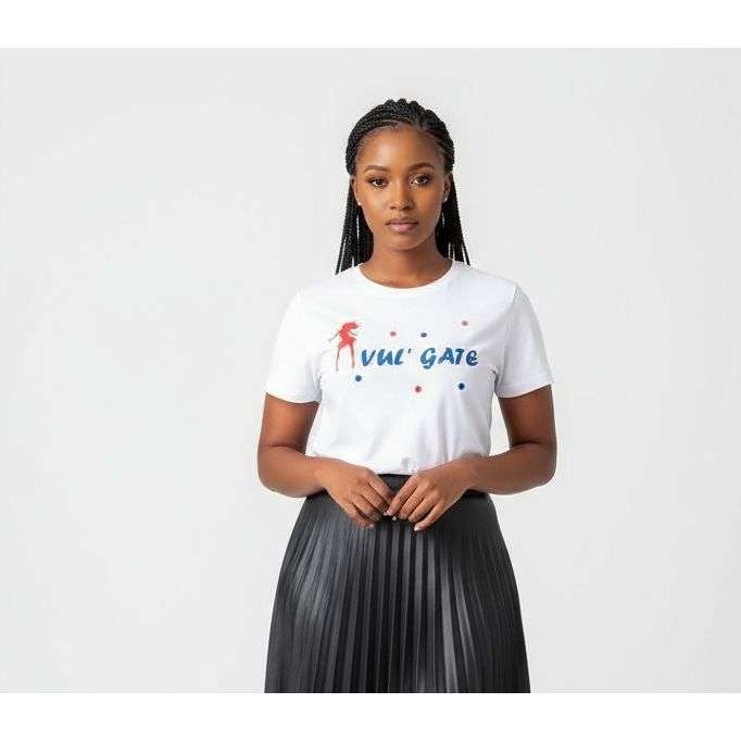 Vul Gate Print T-Shirt - WHITE / S