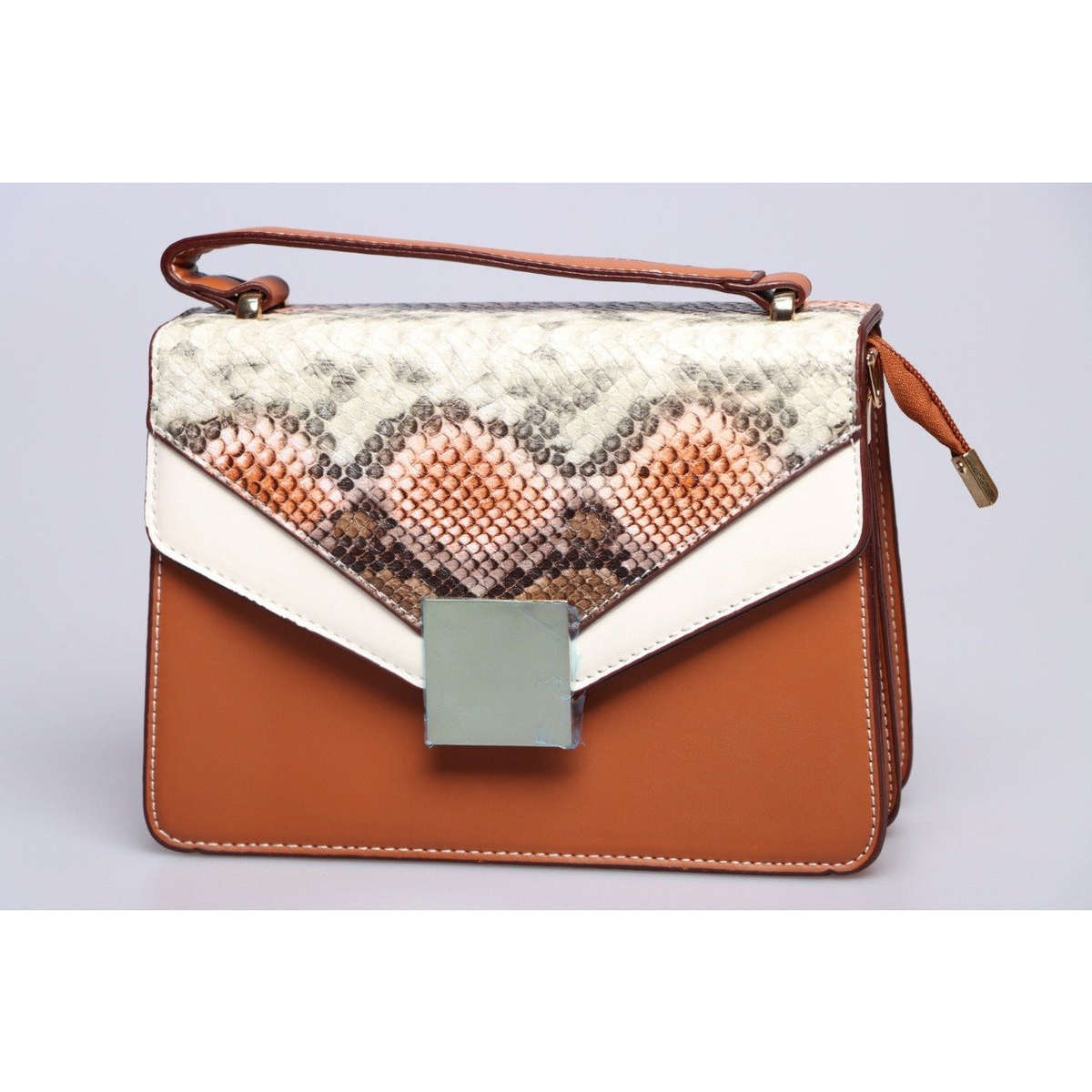 Top Hadle Shoulder Bag - BROWN