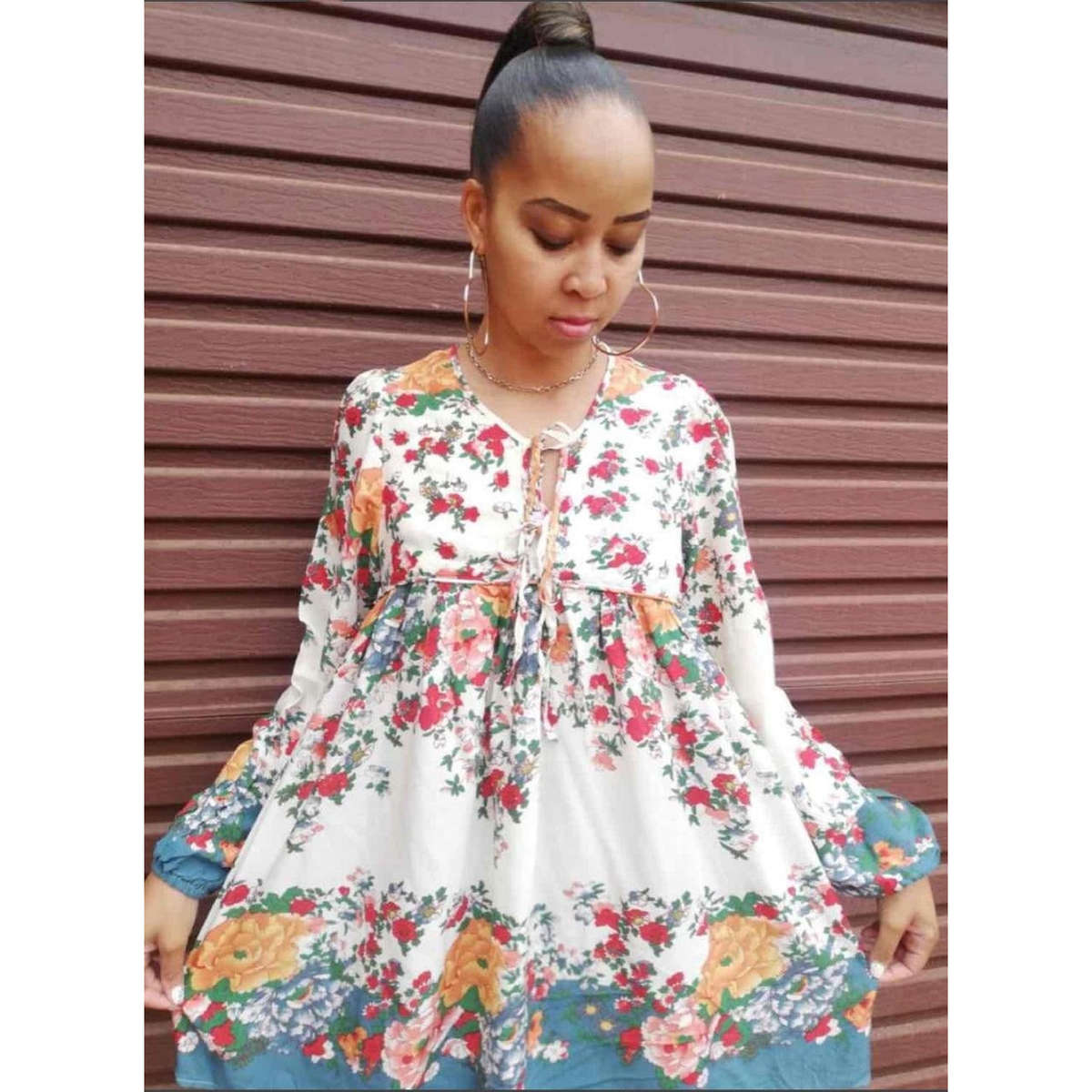 Floral Mini Dress - 32