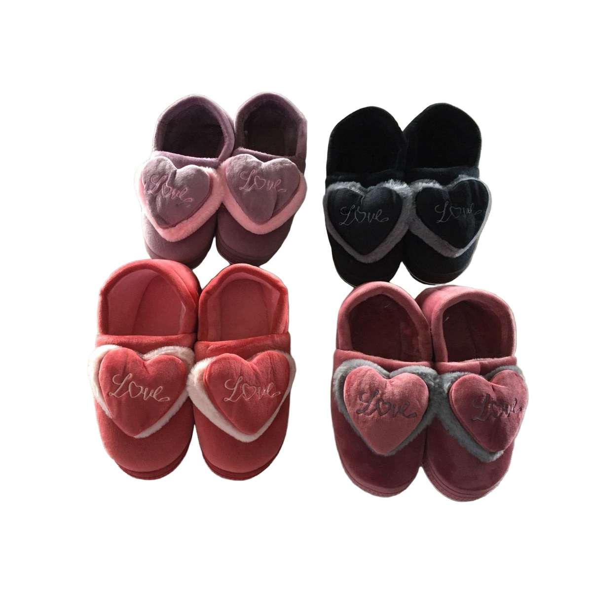 Cozy Fuzzy Home Slippers - BLACK / 5-6(260)