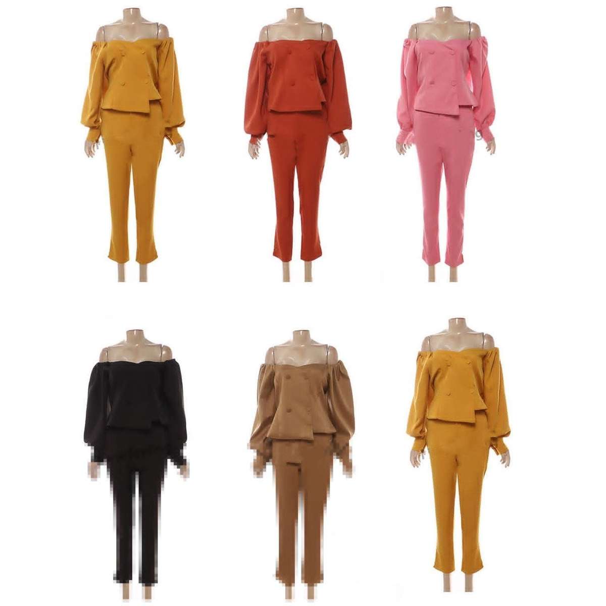 Off Shoulder Formal Suit