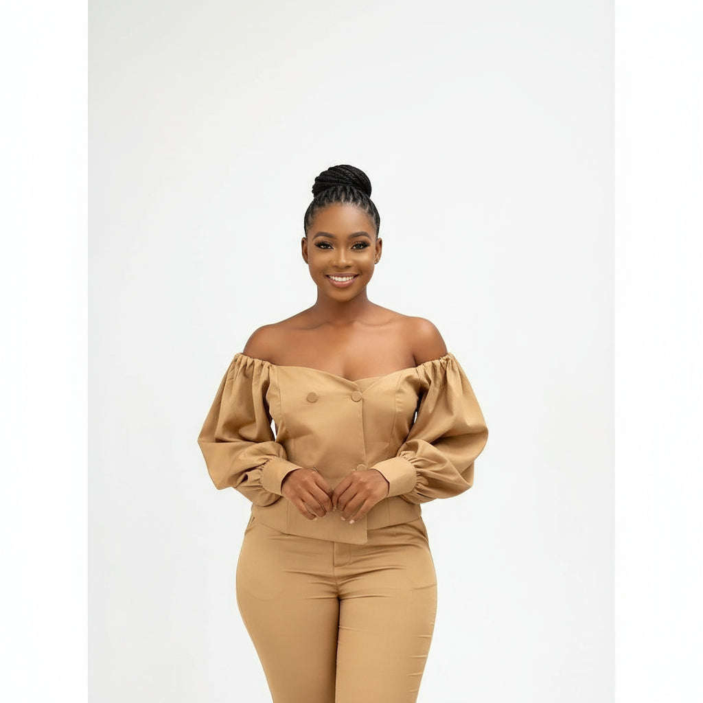 Off Shoulder Formal Suit