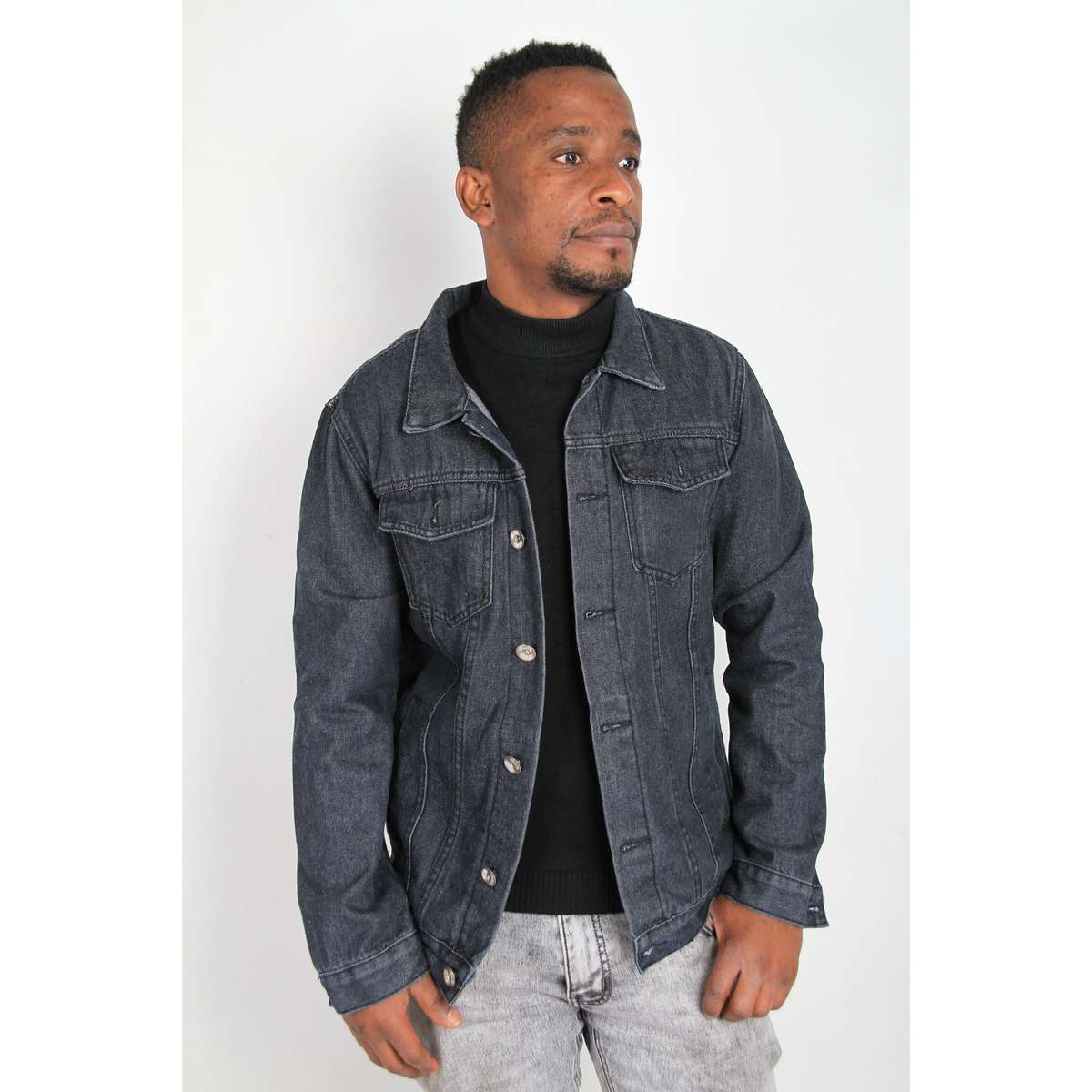 Men's Denim Jacket - L