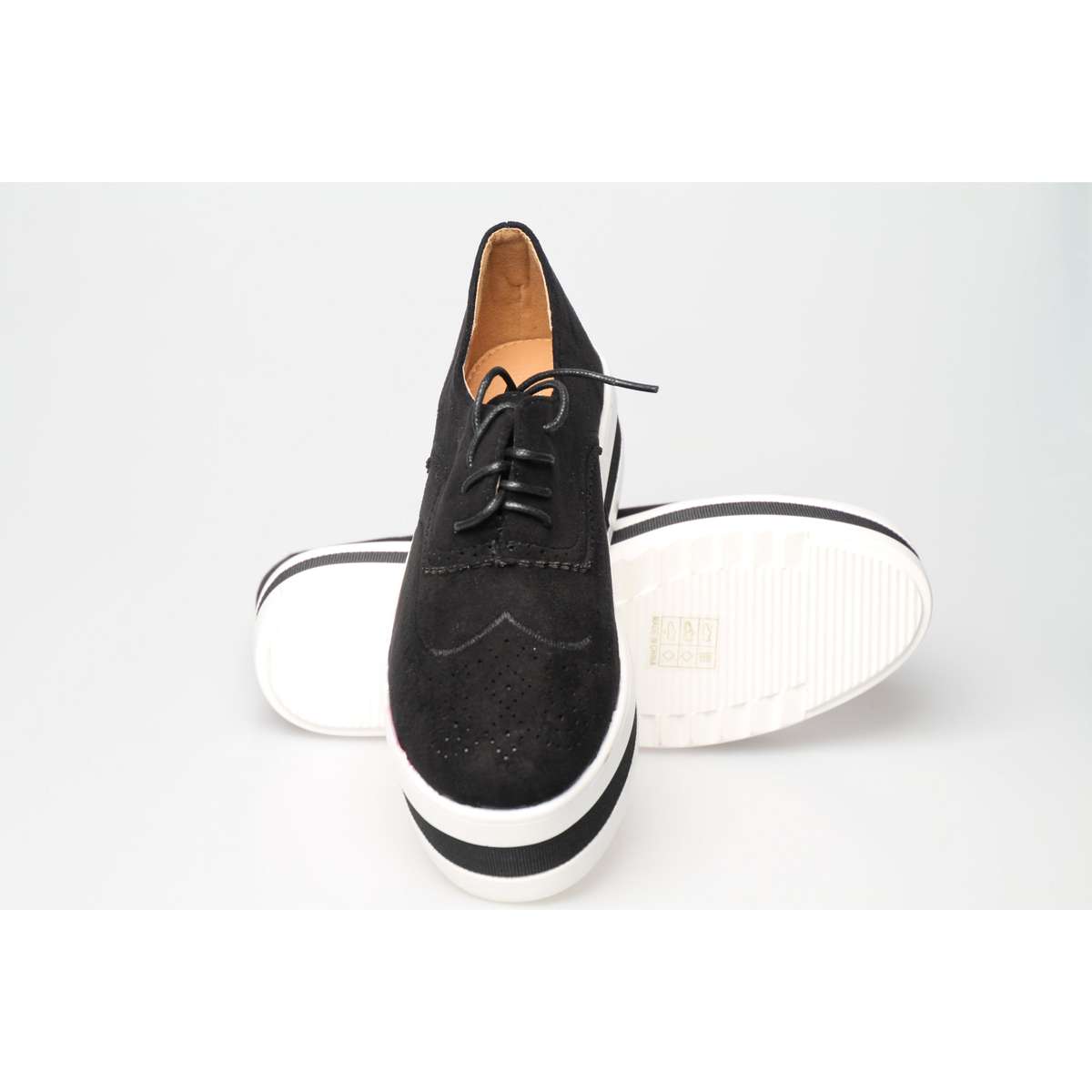 Hollow Platform Oxford Shoes - RED / 6