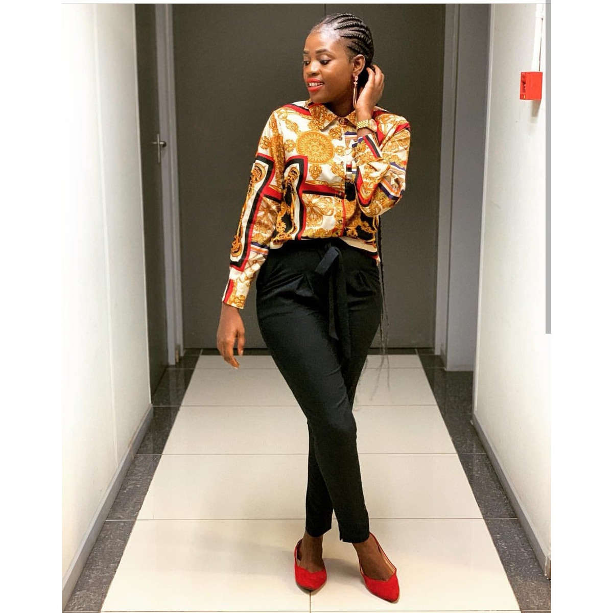 Floral Print Ladies Blouse - 30