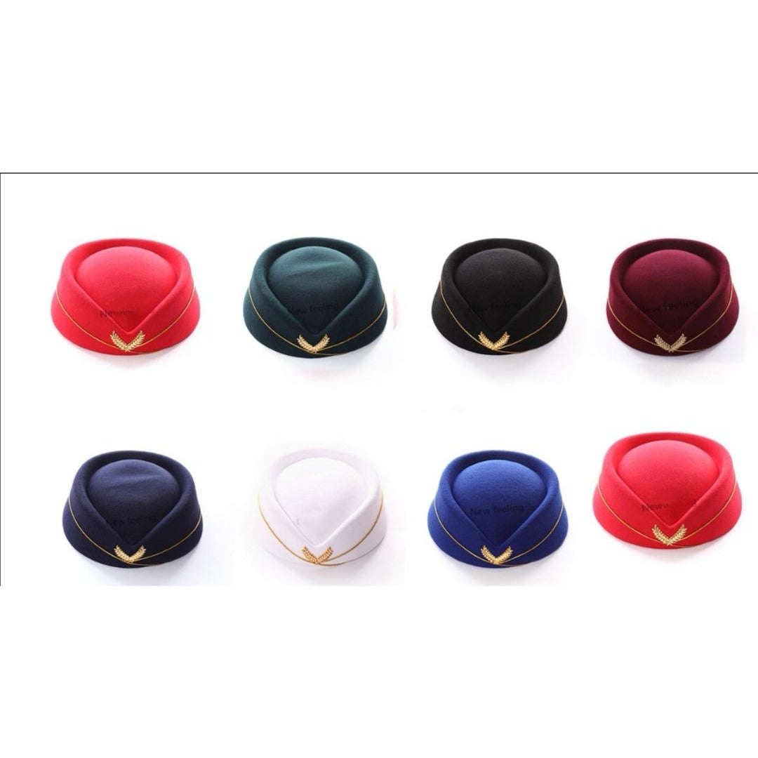 Ladies Wool hostess Fashion hat - NAVY BLUE